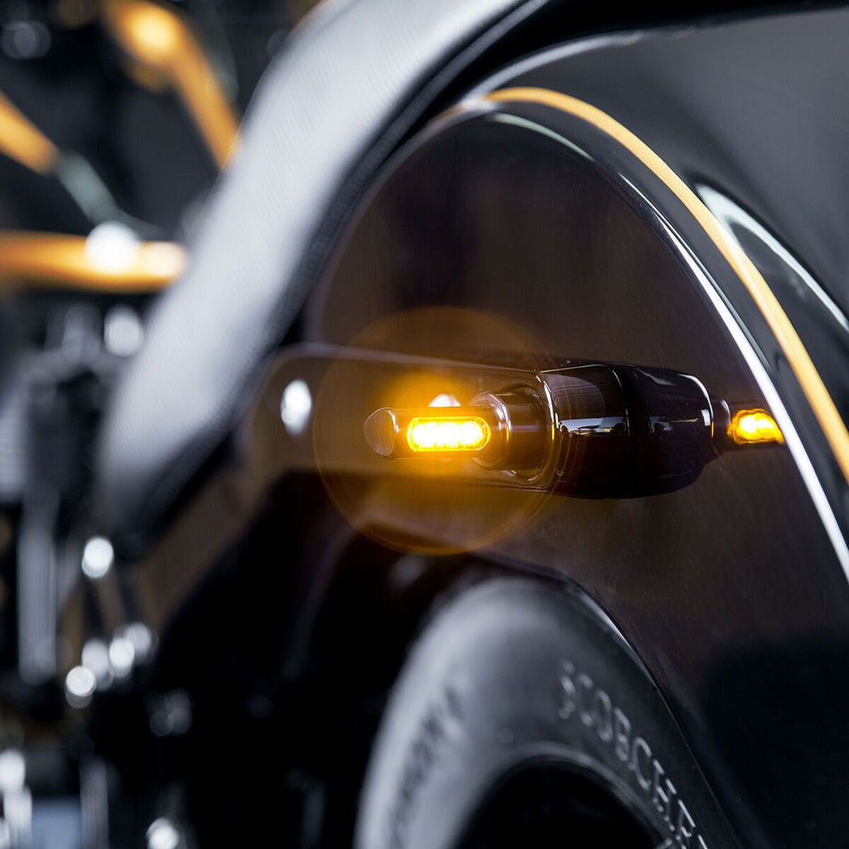 TURN SIGNAL WINGLETS “MICRO” SMD AMBER/CHROME MATTE