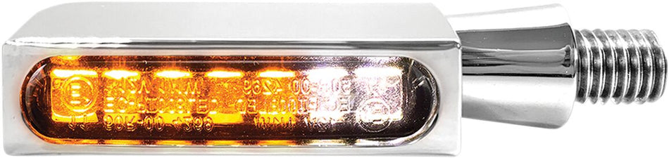 Turn-Signal BLOKK-Line LED w/Position Light Amber/Chrome