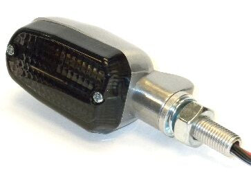 MARKER LIGHT E-MARK ALUMINUM POLISHED BODY SMOKE LENS