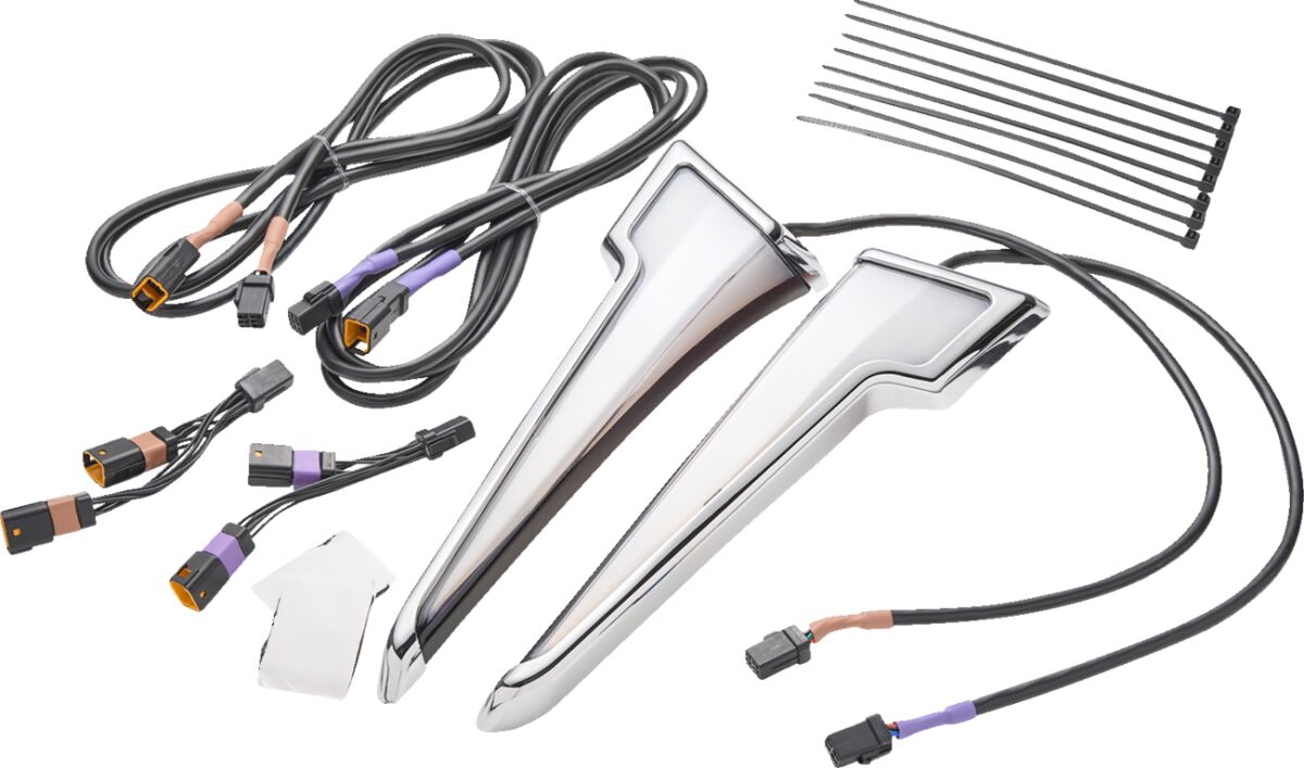 LIGHT FAIRING LED QUILL W/T-SIGNAL STREET GLIDE CHROME