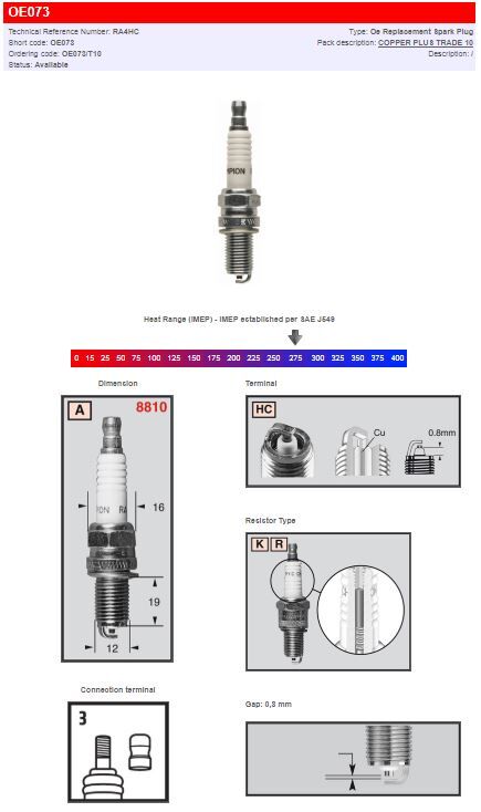 CHAMPION S-PLUG RA4HC