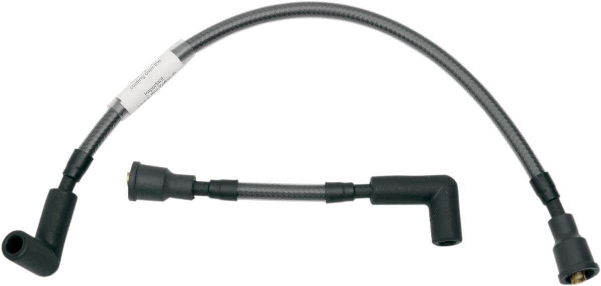 IGNITION WIRE BRAIDED CHROME BLACK