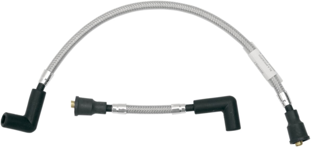 IGNITION WIRE BRAIDED STAINLESS POLISHED BLACK