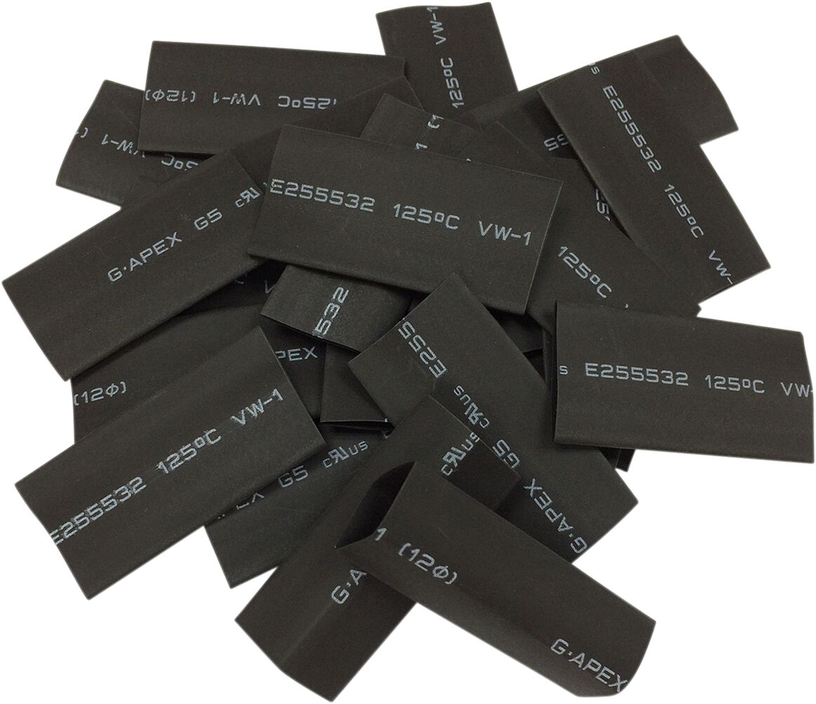 TUBE HEAT SHRINK BLACK 25PK