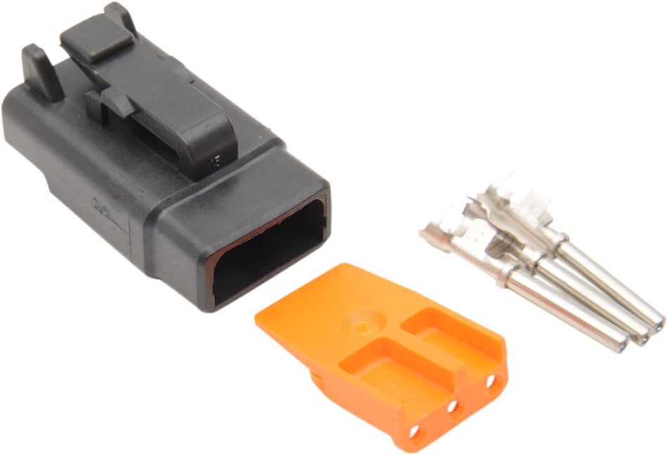 PLUG DEUTSCH DTM 3-SOCKET CONNECTOR KIT BLACK
