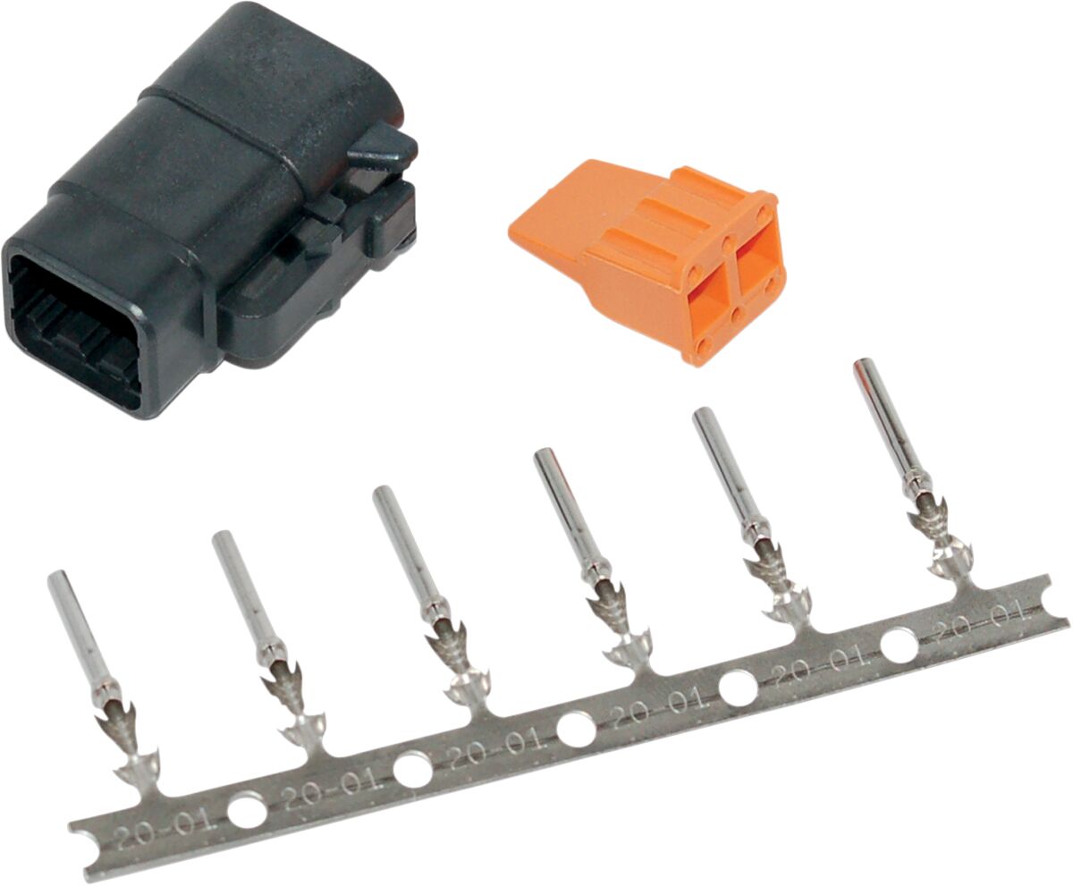 PLUG DEUTSCH DTM 6-SOCKET CONNECTOR KIT BLACK
