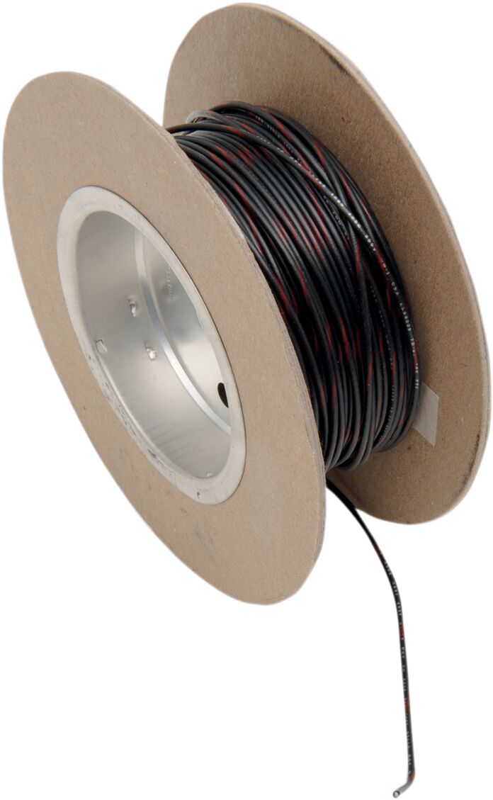 OEM COLOR WIRE 18 GAUGE/100' (1MM'/30M) BLACK/RED