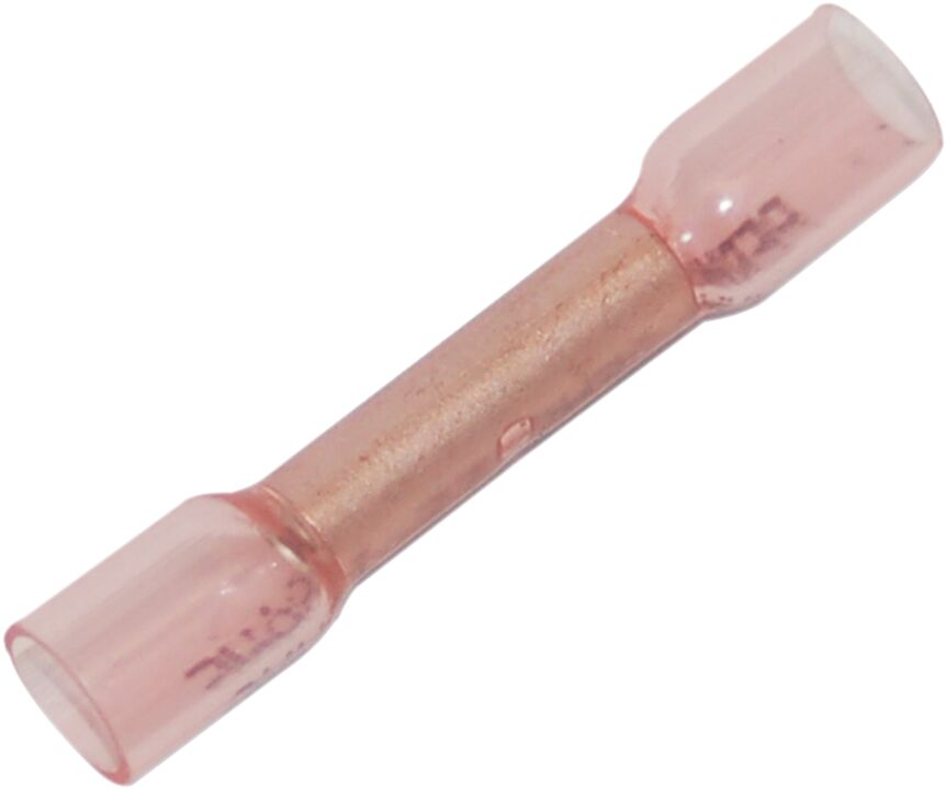 BUTT-SPLICE CONNECTOR 18-22 GAUGE (0,6-1MM) W/HEAT SHRINK 25 PK