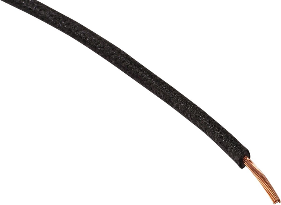 WIRE 16-GAUGE CLOTH BRAIDED 25' BLACK