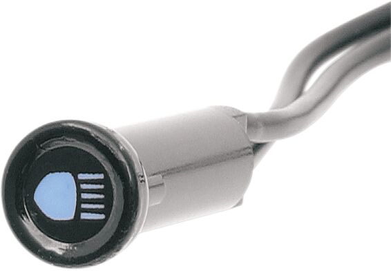 SNAP-IN INDICATOR LIGHT HI-BEAM 0.3" BLACK BEZEL