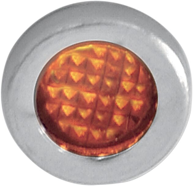 SNAP-IN INDICATOR LIGHT AMBER 0.3" STAINLESS STEEL BEZEL