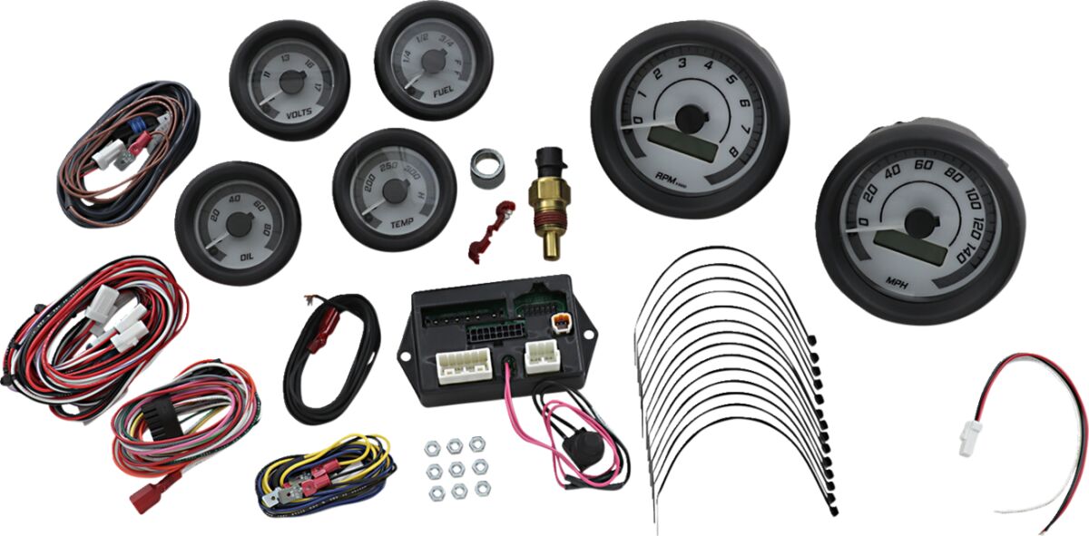 GAUGE KIT MVX-8K SERIES WHITE GRAY