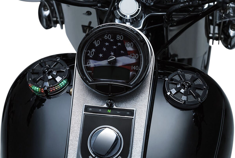 ALLEY CAT LED FUEL & BATTERY GAUGE BLACK