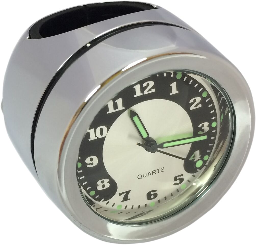 BAR MOUNT CLOCK CHROME