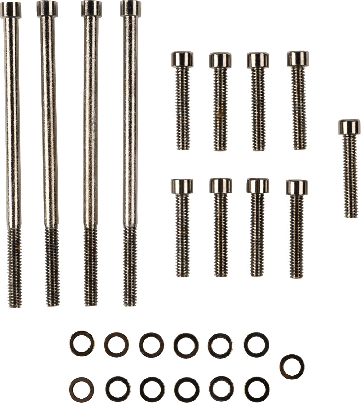 BLACK CHROME SOCKET-HEAD PRIMARY COVER BOLT KIT SMOOTH