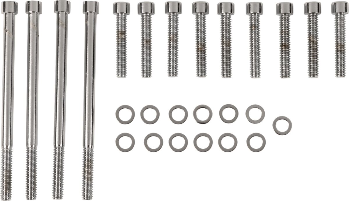 CHROME SOCKET-HEAD PRIMARY COVER BOLT KIT SMOOTH