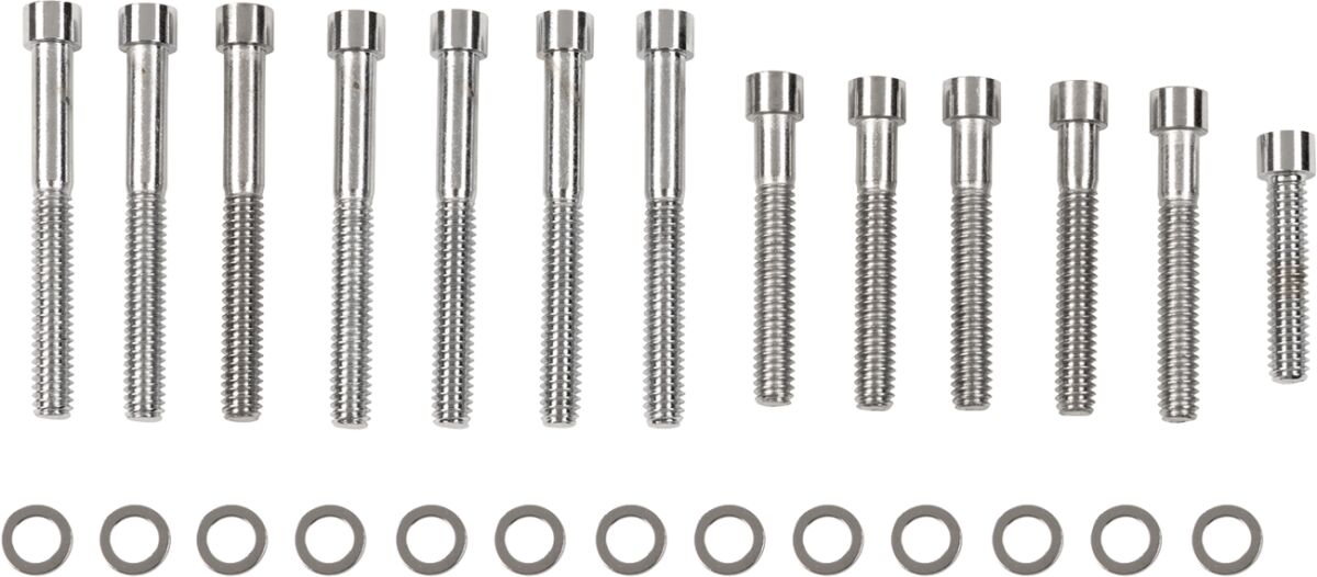 CHROME SOCKET-HEAD CAM COVER BOLT KIT SMOOTH