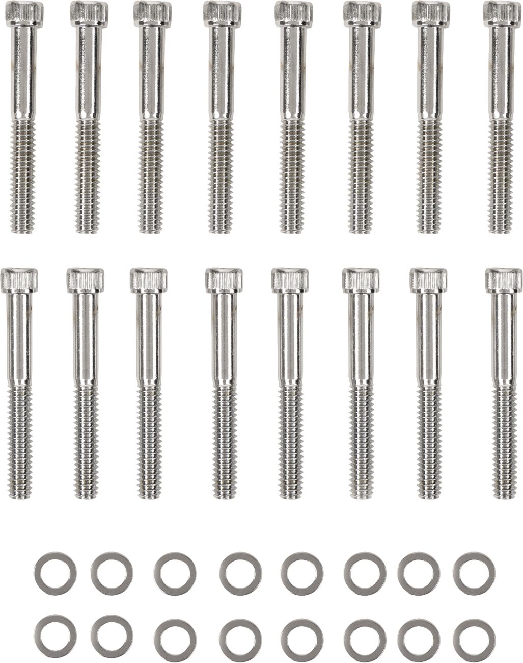 CHROME SOCKET-HEAD PRIMARY COVER BOLT KIT KNURLED