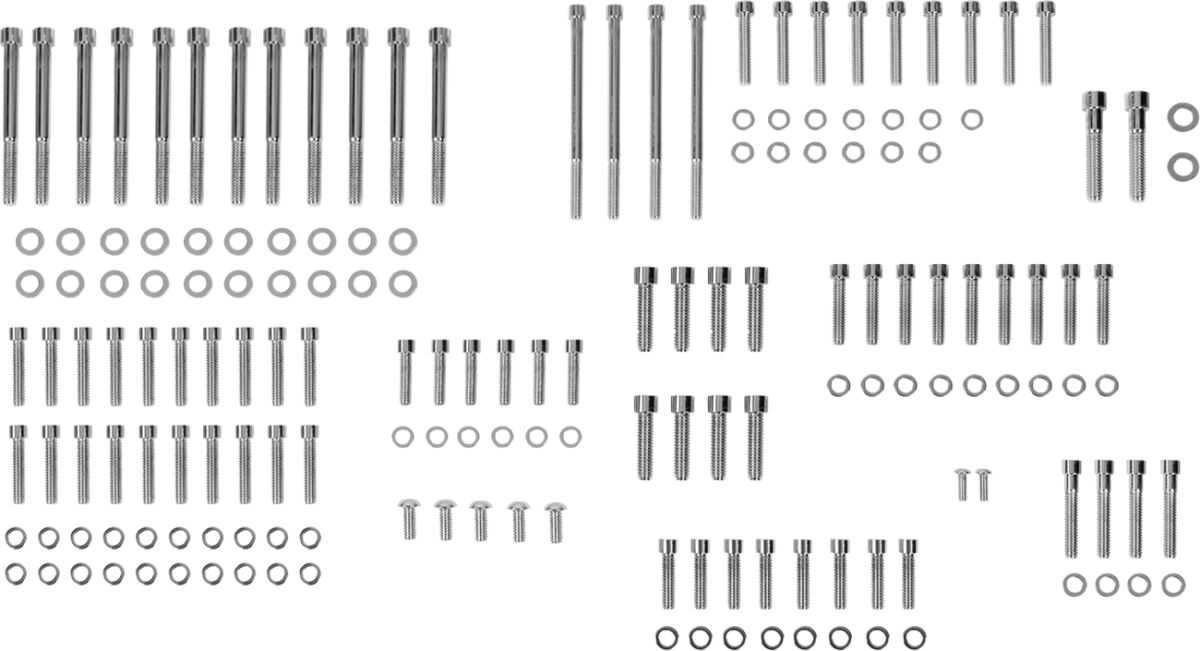 BOLT KIT M8 ENGINE SMOOTH SOCKET HEAD CHROME