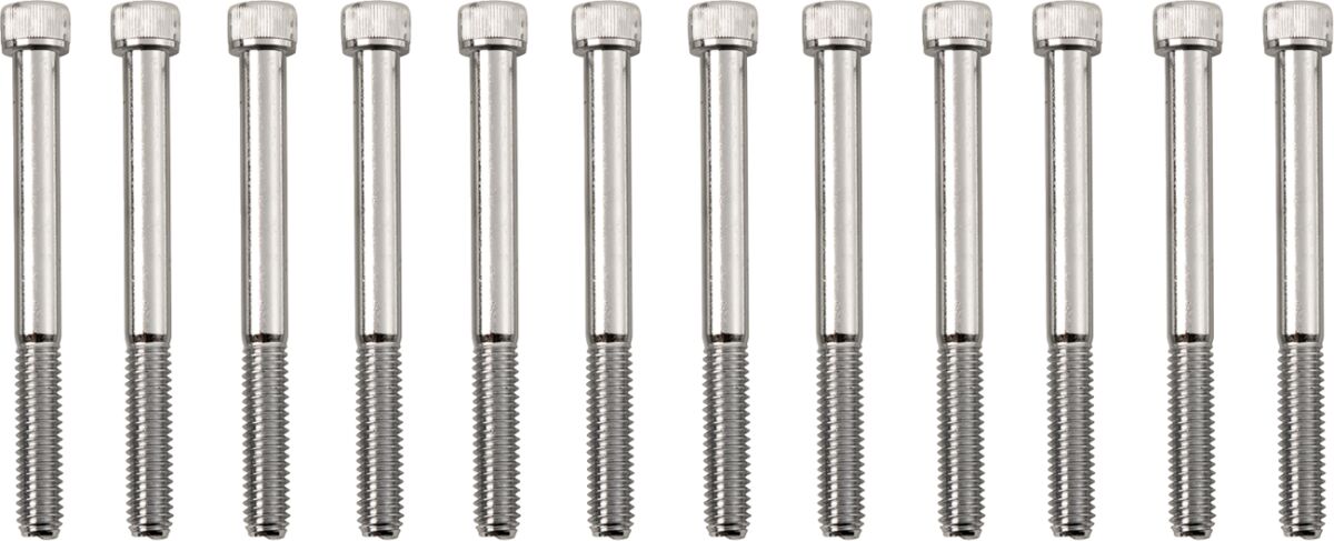 BOLT KIT M8 CRANKCASE KNURLED ALLEN HEAD CHROME
