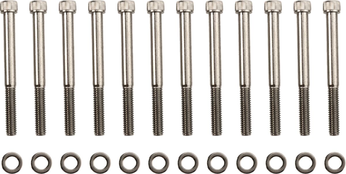 BOLT KIT M8 CRANKCASE KNURLED ALLEN HEAD BLACK