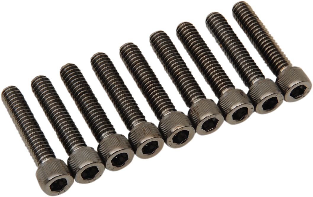 BOLT KIT M8 CAM COVER KNURLED ALLEN HEAD BLACK