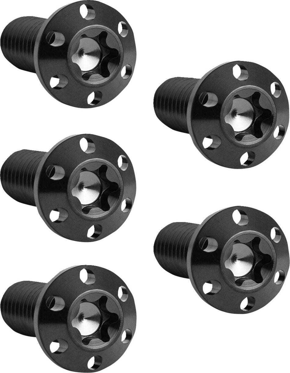 BOLT KIT ROTOR REAR HOLESHOT 5 PACK HUB MOUNT., BLK