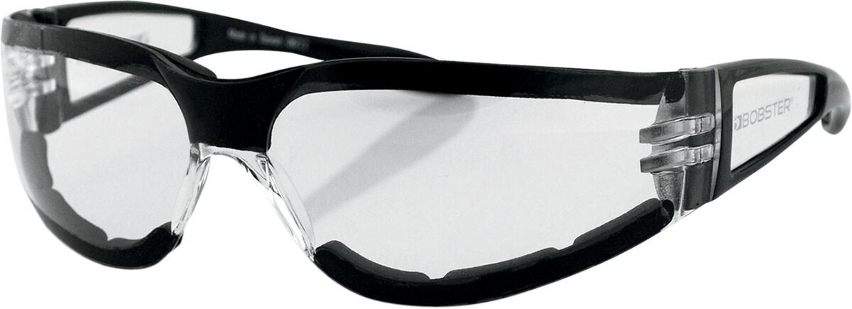 SHIELD II ADVENTURE SUNGLASSES BLACK LENSES CLEAR