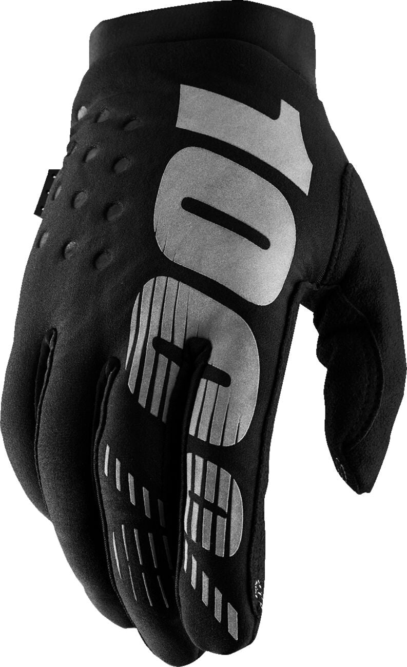 WOMENS BRISKER COLD WEATHER GLOVES BLACK/GRAY LARGE