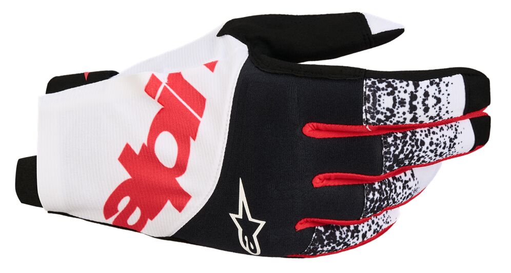 GLOVES TECHSTAR BLK/WHT/RED S