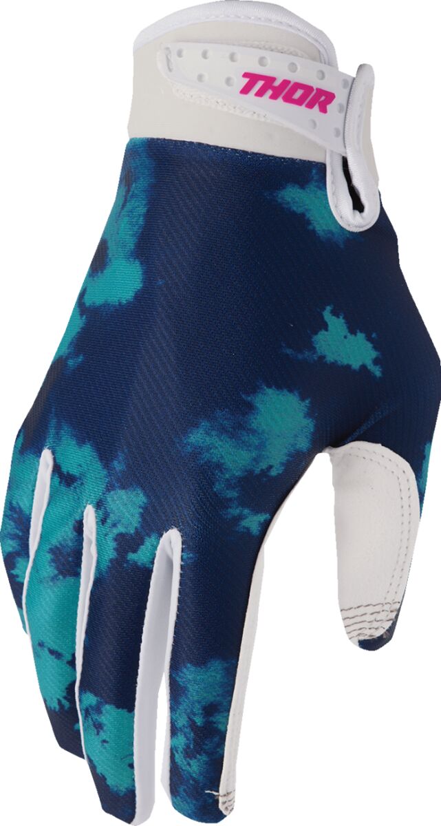 GLOVES YTH LAUNCHMODE BLEACH WHT/AQ 2XS