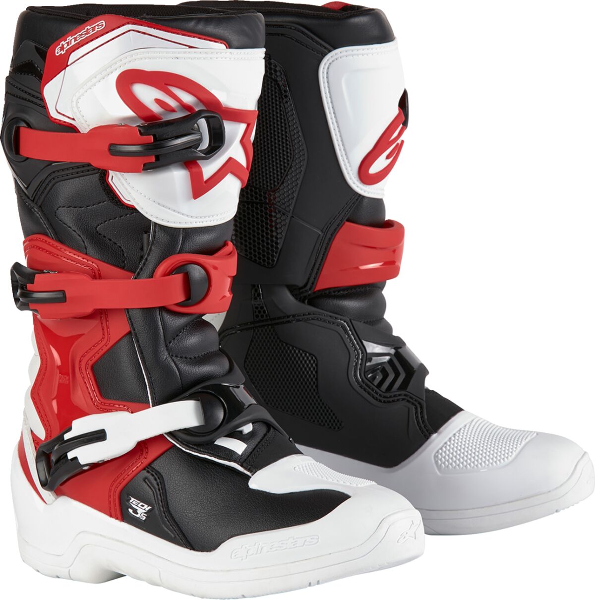 BOOT TECH3S YTH WT/BK/R 2