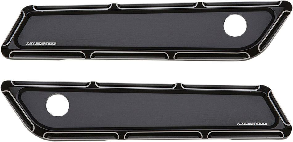 SADDLEBAG LATCH COVERS BEVELED BLACK