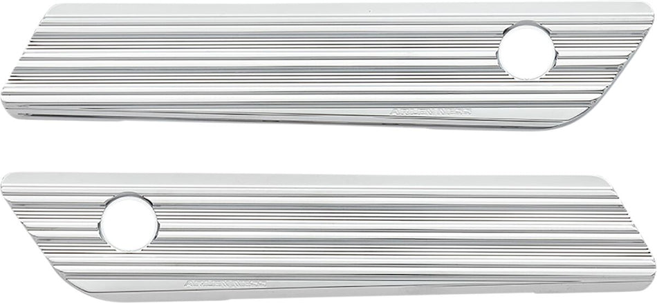 SADDLEBAG LATCH COVERS 10-GHAUGE CHROME