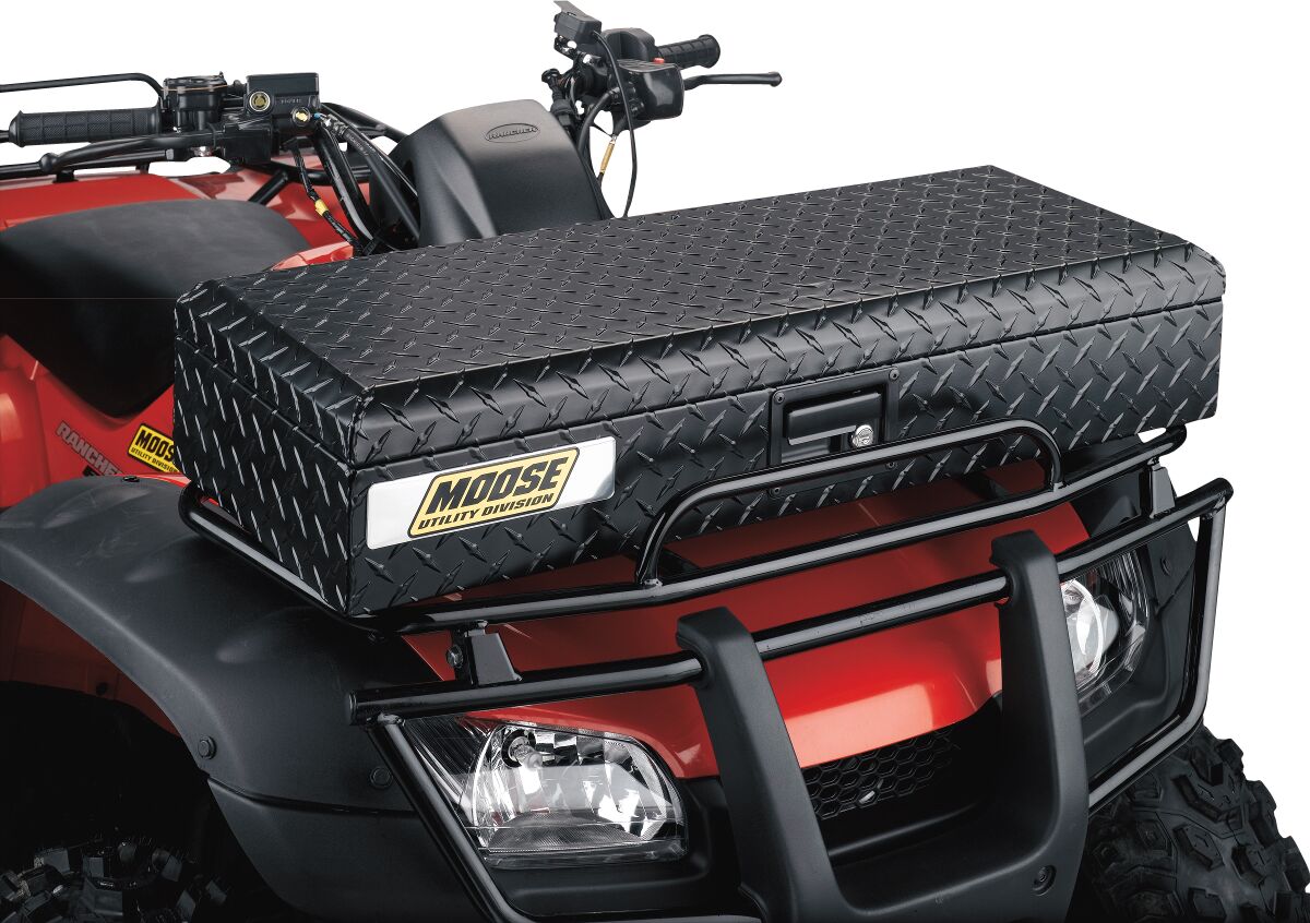 ALUMINUM ATV BOXES FRONT TRUNK CARGO BOX BLACK