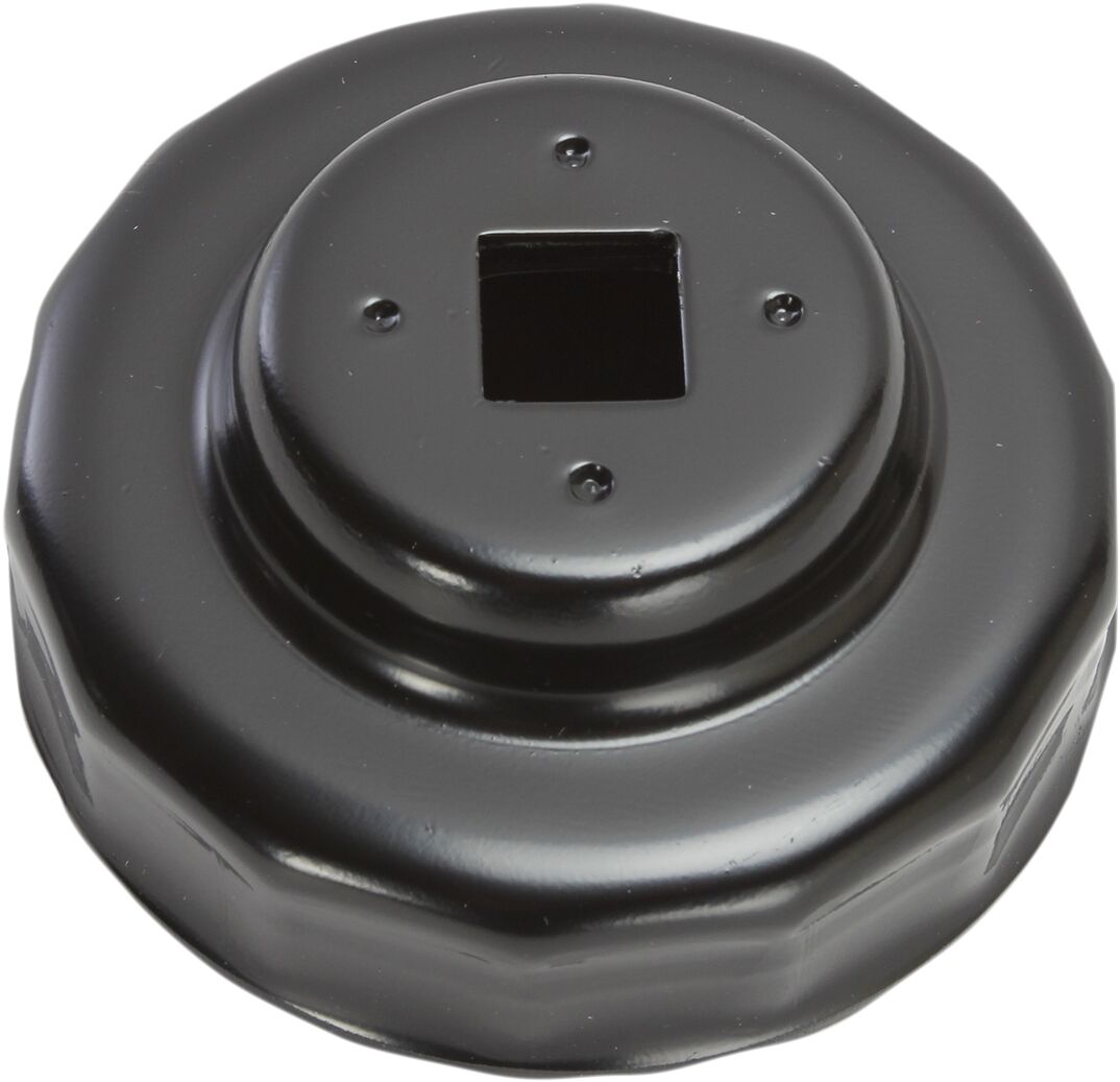 CUSTOM REPLACEMENT OIL FILTER CUP / 72 MM / BLACK-POWDER COATED / ALUMINUM