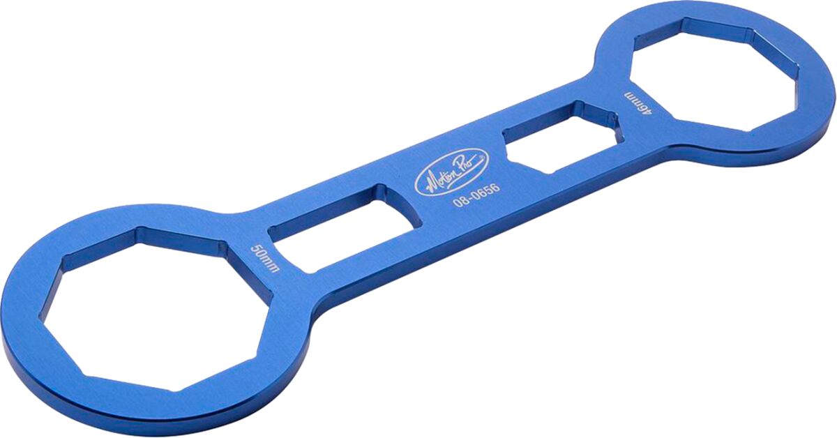 46 MM / 50 MM FORK CAP WRENCH BLUE ALUMINUM
