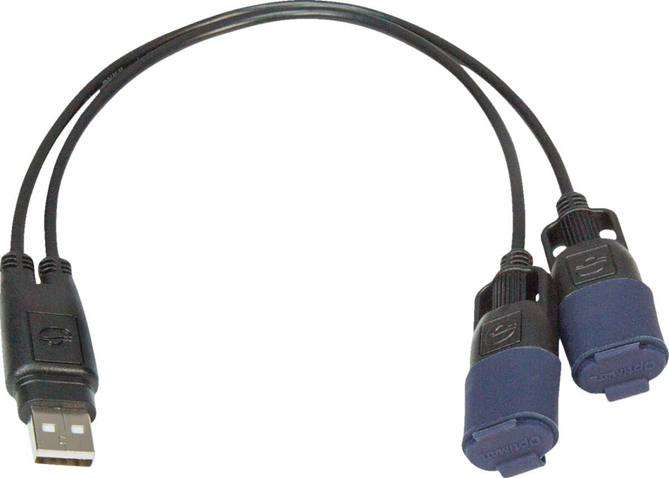 USB Y SPLITTER WITH WEATHERPROOF CONNECTION SYSTEM