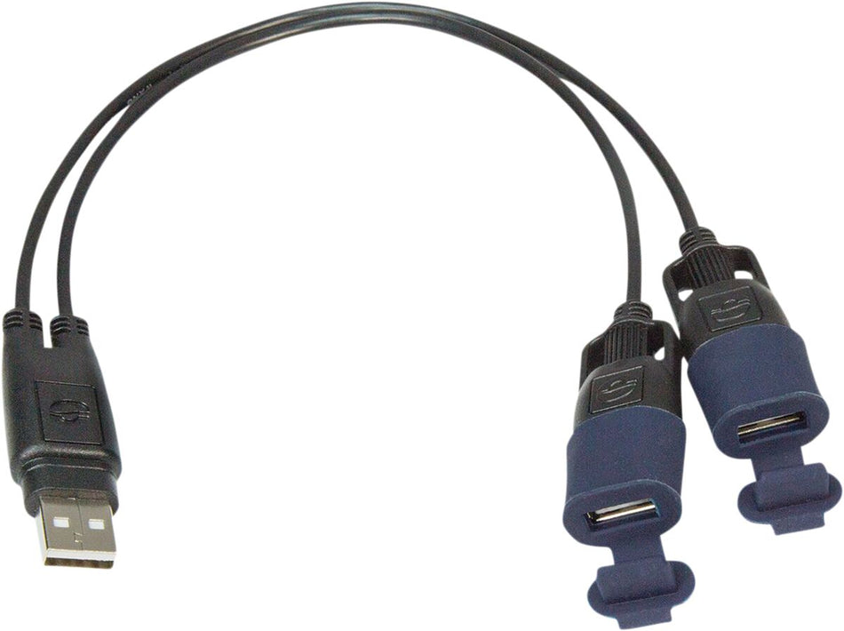 USB Y SPLITTER WITH WEATHERPROOF CONNECTION SYSTEM