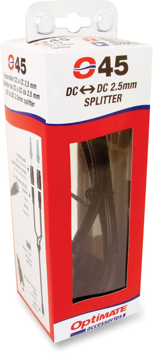 Y SPLITTER DC2.5MM PLUG IN TO 2X DC2.5MM SOCKET OUT