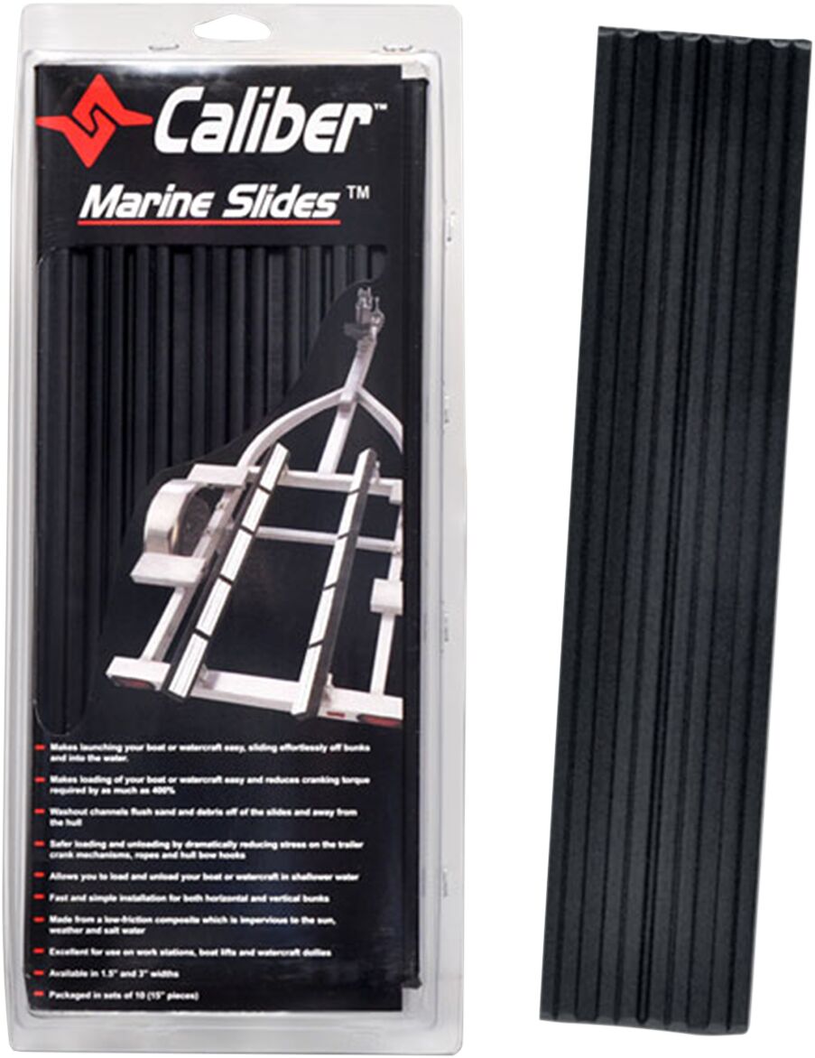 TRAILER BUNK SLIDE MARINE SLIDES™ 37,5 CM L X 3,75 CM W CUSTOM REPLACEMENT BLACK