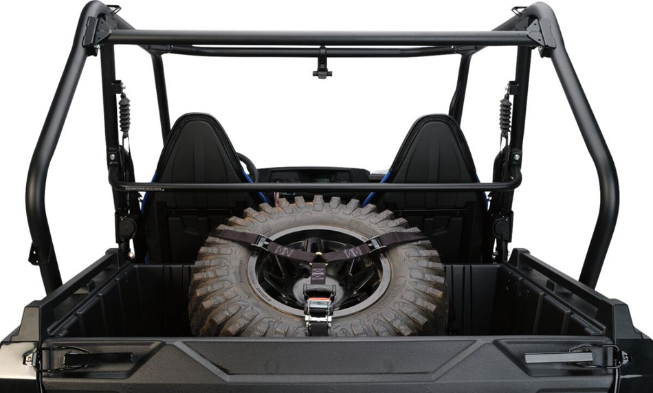 SPARE TIRE Y-STRAPS UTV BLK MSE