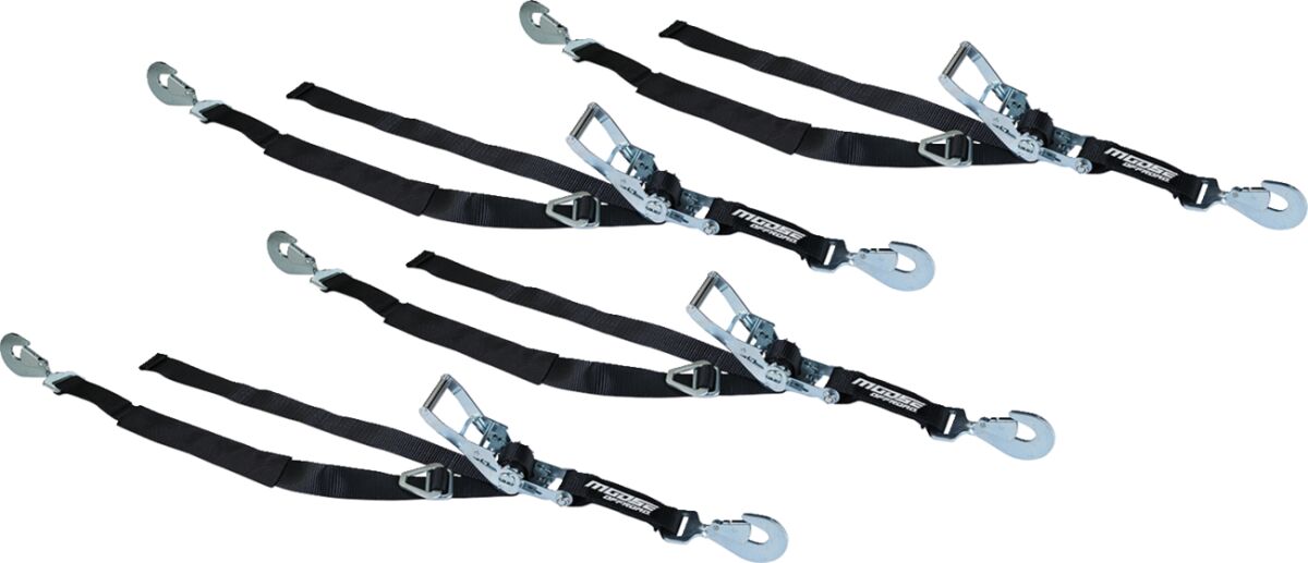 UTV TIE DOWN PACK 2"X8' RTCHET BLK MOOSE