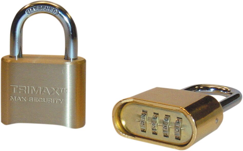 TRIMAX PADLOCK  HARDENED 2.0" SOLID BRASS 1.25"X8MM