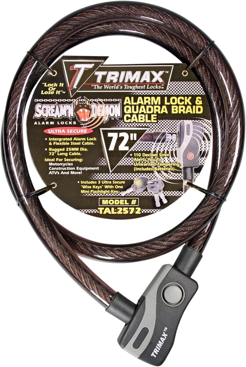 TRIMAX CABLE-LOCK ALARMED 25MMX72"