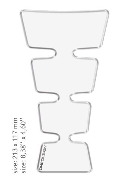 UNIVERSAL TANK PAD - GLOSS TRANSPARENT - 21,3 CM X 11,7 CM | 8.38" X 4.60" - RESIN/POLYURETHANE