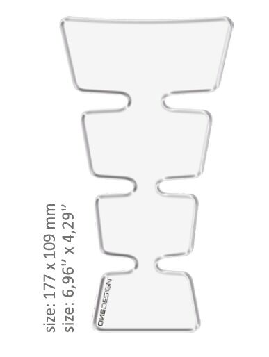 UNIVERSAL TANK PAD - GLOSS TRANSPARENT - 17,7 CM X 10,9 CM | 6.96" X 4.29" - RESIN/POLYURETHANE