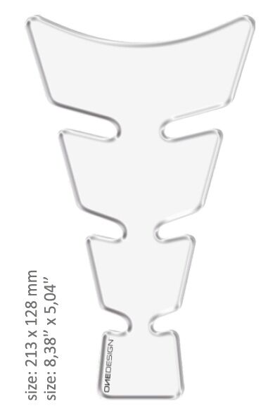 UNIVERSAL TANK PAD - GLOSS TRANSPARENT - 21,3 CM X 12,8 CM | 8.38" X 5.04" - RESIN/POLYURETHANE