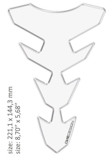 UNIVERSAL TANK PAD - GLOSS TRANSPARENT - 22,11 CM X 14,43 CM | 8.70" X 5.68" - RESIN/POLYURETHANE