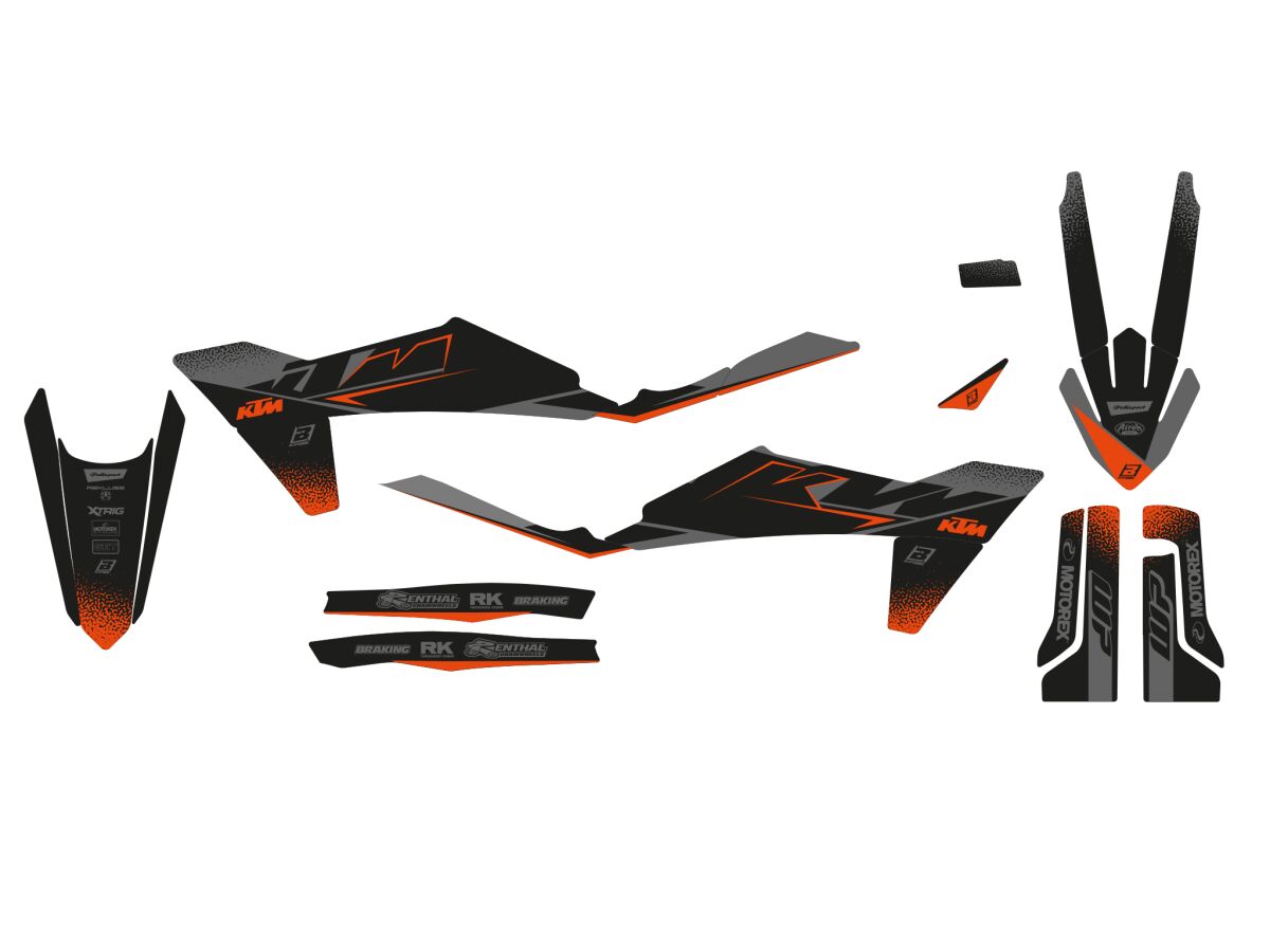 GRAPHIC KIT MAT BLK KTM 2